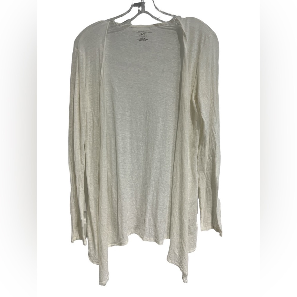 Majestic Filatures Paris Linen Open Cardigan